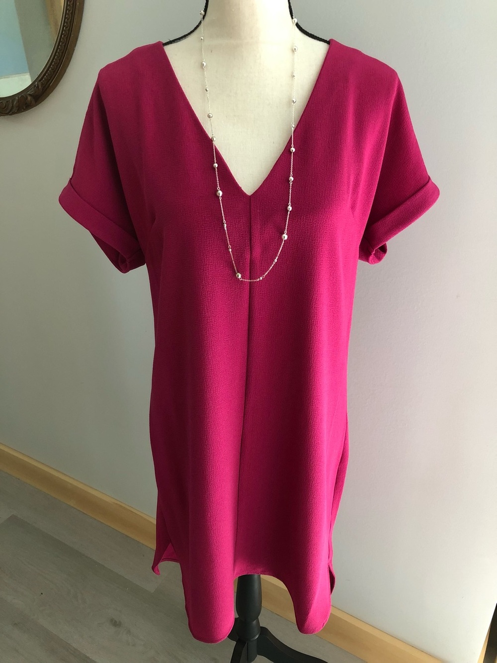 💕A New Day Raspberry Pink Shift Pullover Dress Size Medium